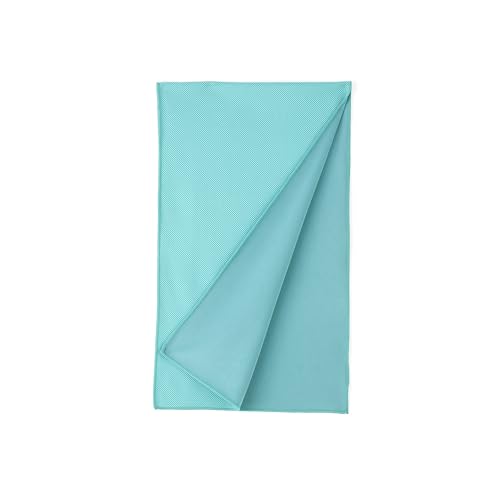 Amazon Basics Cooling Towels for Neck and Face, Sports, Workout Recovery, 40" x 12", Black/Gray/Aqua/Navy, 4-Pack