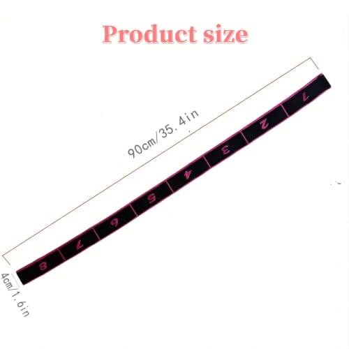 8 Sections Fitness Resistance Bands, Elastic Tension Rope, Numbered Resistance Bands for Glutes, Dance Resistance Band Fitness Resistance Exercise Pull Strap for Yoga, Pilates, Dance, Gymnastics
