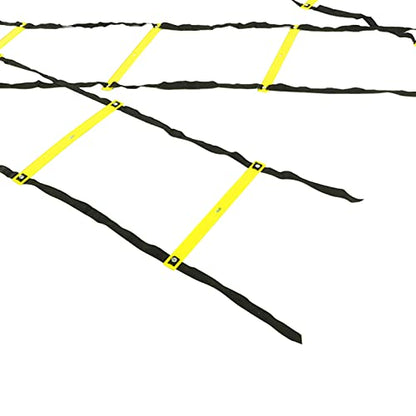7M 14 Rung Fixed Agility Speed Ladder, Training Ladder for Soccer Football Fitness, Adjustable Length PP Agility Ladder with Non - Slip Design for Athletes and Coaches - color: Yellow