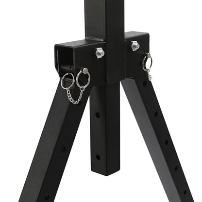 Foldable Pull Up Bar, Power Tower Workout Dip Station, Adjustable Height Home Pull Up Bar, Multifunction Fitness Tower Station Training Equipment, for Home Gym Strength Train 440LBS
