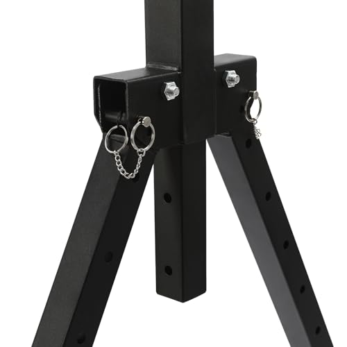 Foldable Dip Station Power Tower Pull Up Bar, Adjustable Height Multifunctional Exercise Rack Pullup Fitness Equipment
