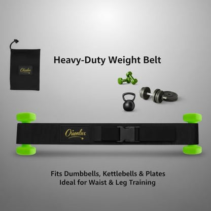Dumbbell Hip Thrust Belt - Glute Bridge Strap - Lower Body Workout Equipment - Weight Pads Support - Home Gym Accessories Women Men - Squat Dip Pull Up Training Fitness Tool Adjustable Nylon Chain