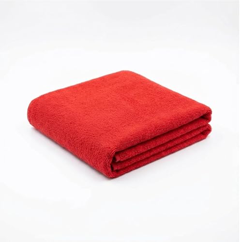 Dalisa Bench Hood Gym Towel – 100% Turkish Cotton – Non-Slip Hooded Design for Weight Benches – 450 GSM – 19.7" x 51.2" – Ultra-Absorbent, Quick-Dry Workout Towel – Made in Türkiye – Red - color: Red
