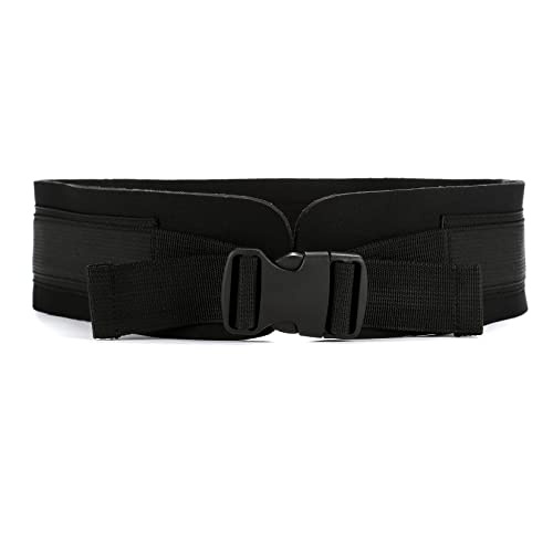 Waist Belt Harness - Soft Neoprene Padded Strap with 2 D Rings - Pulling Training Sports Fitness Exercise Workout Belt Harness for Speed Strength Agility Resistance