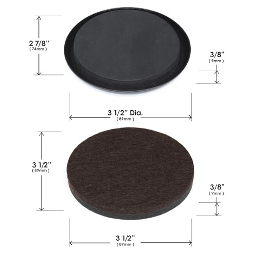 Slipstick GorillaSliders Premium Furniture Sliders for All Floor Surfaces (16 Piece Moving Kit) Reusable 3.5” Round Furniture Movers for Sliding Furniture on Hardwood & Carpet, Black, CB13-1-16