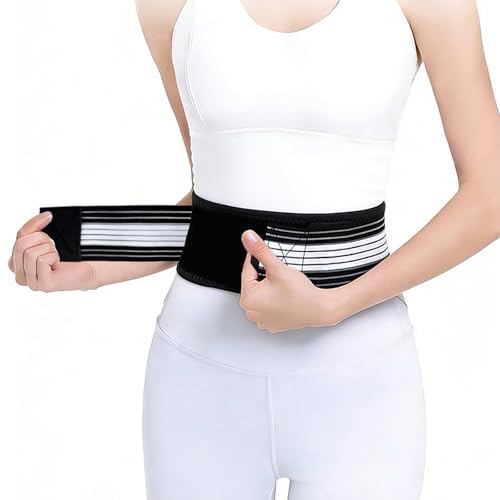 Lightweight Lower Back Brace for Women Men - Lumbar Support Belt Narrow Thin Discreet w/ Adjutable Dual Compression Alleviates Lower Back, Sciatic, Leg, Pelvic, Hip Pain/Good for Work Excercise - size: Medium