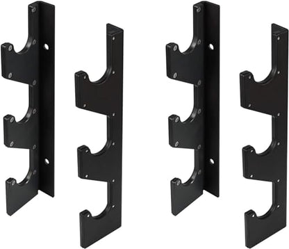 Yes4All Vertical Wall Mounted Olympic Barbell Holder, Barbell Storage Rack, Hanging Barbell Rack for Home Fitness Equipment - color: Black Horizontal Wall Mounted - 2 Pairs