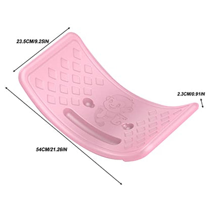 Alvinlite Kids Balance Board,Wobble Board Seesaw Rocker,Creative Play Curved Plywood Toy Kids Toddler Open Ended Learning Toy , Yoga Curvy Board for Classroom & Office Adult(pink)