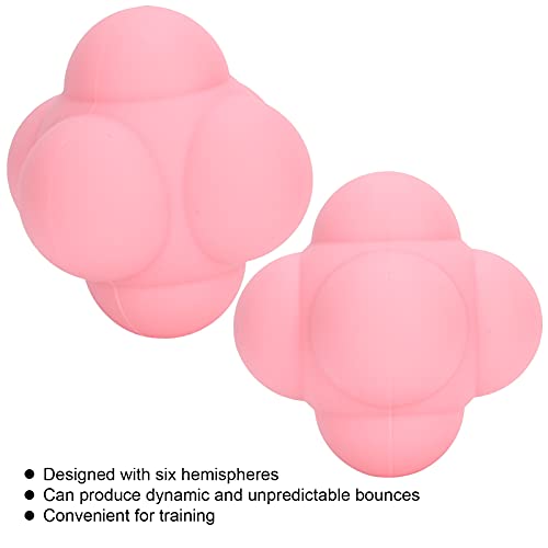 Silicone Reaction Ball, Portable Hand Eye Coordination Speed Reflex Training Ball Training Equipment Multiside Reaction Ball for Sports, Rehabilitation, Pet