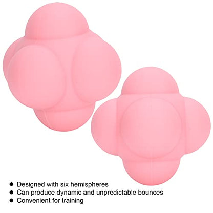 Silicone Reaction Ball, Portable Hand Eye Coordination Speed Reflex Training Ball Training Equipment Multiside Reaction Ball for Sports, Rehabilitation, Pet