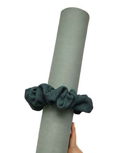 Yoga Mat Scrunchie - Holds Your Yoga Mat in Style - Durable & Elasticity Fabric - Fits All Standard Yoga Mats (mat not included) - color: Dark Green