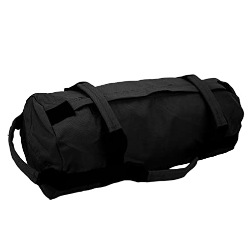 Multi Purpose Oxford Fabric Workout Sandbag with 6 Handles and Filler Bags for Indoor Gym Easy Adjustment, Easy Storage - color: Black, size: A