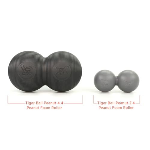 Tiger Ball Peanut 2.4 Foam Roller – Deep Tissue Massage Ball for Back & Neck, Myofascial Trigger Point Therapy Tool, Dual Silicone Balls with Gription – Compact, Portable, Non-Slip Recovery Roller