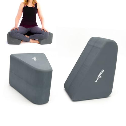Ungloo Supportive Yoga Block Wedges for Seated Meditation – Elevates Knees, Reduces Hip Pressure, and Improves Cross-Legged Posture