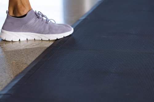 Interlocking Floor Tile Trim Pieces - Beveled Edges and Corners - Durable ½ in TPE (Rubber Like, NOT Foam, no Odor) - 10 Edges and 4 Corners - Made in USA