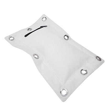 Wing Chun Wall Canvas Punch Empty Sand Bag with for Muay Thai, Heavy Canvas Material, Light Beige