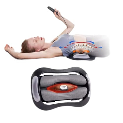 Lumbar Stretcher with Heat Massage | Adjustable Vibration Back Support Massager | Waist Relaxation Wholesale for Office & Home