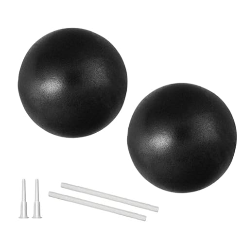 9 Inch Exercise Pilates Ball Mini Exercise Barre Ball for Yoga,Stability Exercise Training Gym Anti Burst and Slip Resistant Balls Physical Therapy Improves Balance, Core Strength - color: 2P-Black