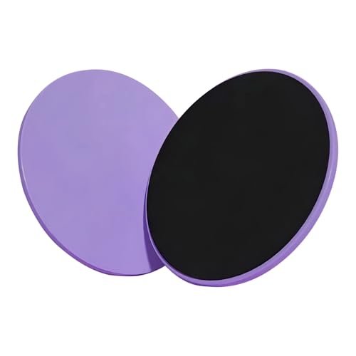 Exercise Core Sliders for Working Out - Dual Sided Gliding Discs for Full Body Workout - Use on Carpet or Hardwood Floors - Fitness & Pilates Equipment - Lightweight & Portable - color: Purple