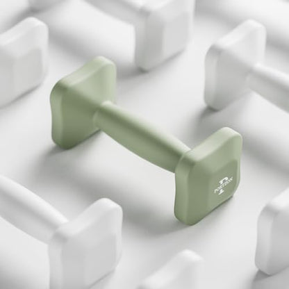 Portzon SafeGrip Dumbbells: Ergonomic, Neoprene-Coated with Anti-Slip Handles, Perfect for Home Workouts and Personal Training, Set of Two.
