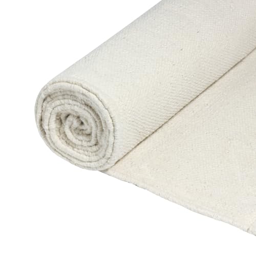 Live Well 360 Handmade Organic Cotton Yoga Mat - Non-Toxic, Chemical-free and All Natural Cloth Yoga Mat - Exercise, Workout, & Fitness Rug - Woven Material - Absorbent & Washable - 78" x 27"