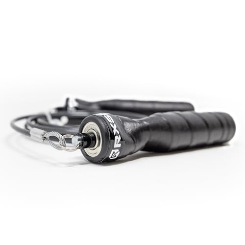 Jump Rope - Black Ops Ergonomic Handles with Trans Black Cable Buff 3.4 | Jump Smart Weighted Speed Rope for Sports & Fitness, MMA, HIIT, Cardio Workout - size: Small