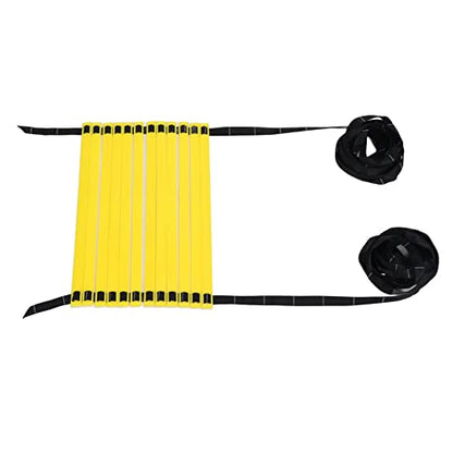 Agile Ladder Football Step Training Rope Ladder, Speed Ladder for Agility Drills, 6m 12 Rungs with Adjustable Width and Carry Bag for Soccer Basketball Volleyball