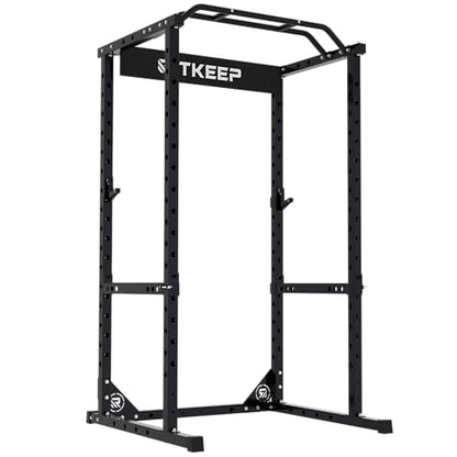 RitKeep RMAX 2250 Power Rack, 1200 lb Capacity Multi-Function Squat Rack and Weight Cage for Strength Training with Pull-Up Bar, Safety Bars, J-Hooks for Home Gym and Garage Gym