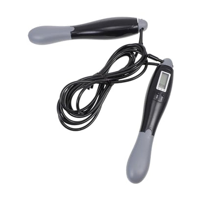 PRETYZOOM Electronic Counting Jump Rope Fitness and Exercise Steel Wire Skipping Rope with Digital Counter for Adult Home Workout and Weight Loss Training
