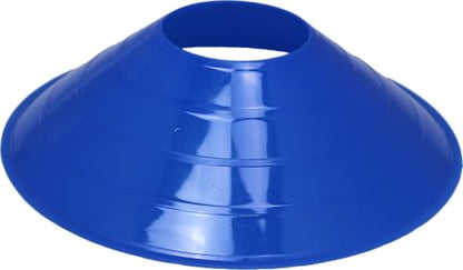BlueDot Trading High Visibility Disc Cones for Sports, Agility Training, Soccer, Football, Field Cone Markers for Adults or Kids with Holder, Blue, Quantity 30-Pack