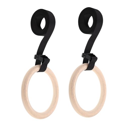 Mikikit Gymnastics Wooden Training with Adjustable Buckle and Straps for Home Gym Strength Training Versatile Calisthenics Equipment for Indoor Workouts