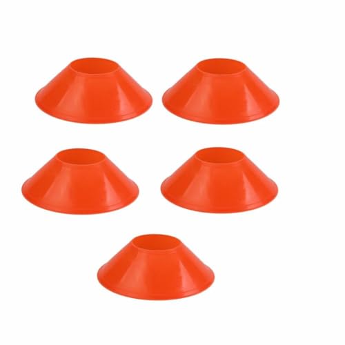 Orange Soccer Training Cone Set 5Pcs Durable Flexible Field Markers for Sports Practice and Daily Drill Training