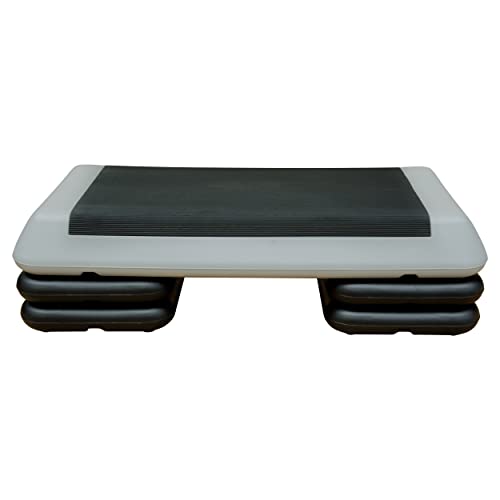 28.5" Original Aerobics Step Height Adjustable 4" - 6" - 8" Fitness & Exercise Step Platform with 4 Risers