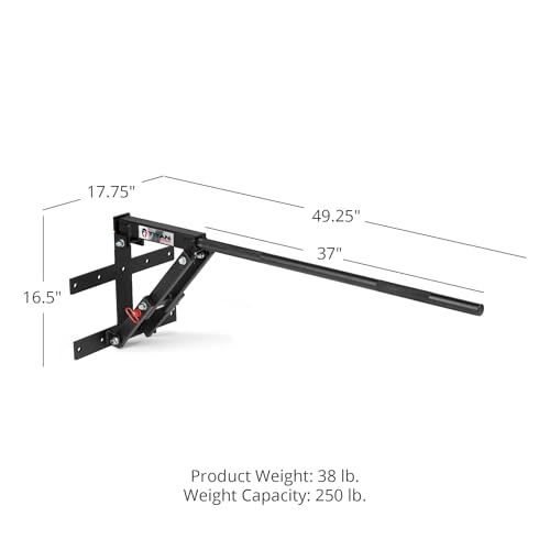 Titan Fitness Pop-Out Pull-Up Bar, Rated 250 LB, Space-Savings Wall-Mount Foldable 33mm Kipping Bar