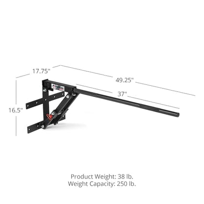 Titan Fitness Pop-Out Pull-Up Bar, Rated 250 LB, Space-Savings Wall-Mount Foldable 33mm Kipping Bar