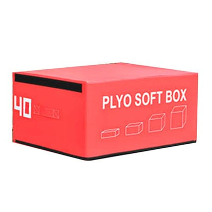 4-in-1 Foam Jumping Exercise Box Workout For Conditioning,Strength Training Non Slip PVC Leather - size: 80x65x40cm (31.5x25.6x15.7in)