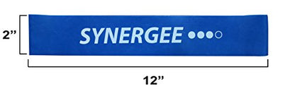 Synergee Mini Loop Bands – Resistance Bands for Home or Gym - color: d) Blue 10 Pack
