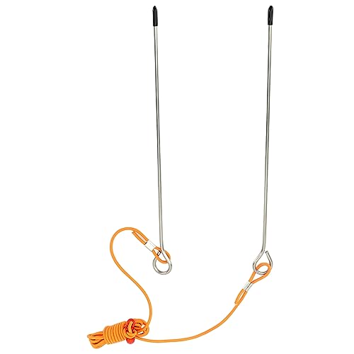 Golf Alignment Stick Swing Trainer Aid, Golf Training Aid Equipment with Elastic String, Telescopic 2.5M - 5M Metal Practice Rod for Posture Correction and Putting