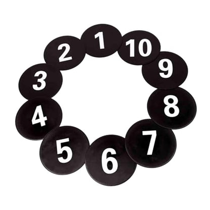10x Numbered Floor Spot Markers Training Mark Pad Shock Absorbing Anti Slip Flat Disc Markers Landmark Mat for Kids Drills