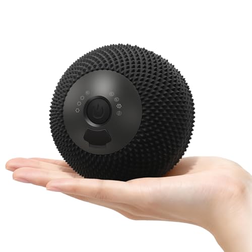 Heating Vibrating Massage Ball with 7 Modes & Memory Function for Myofascial Release, Deep Tissue and Trigger Point Muscle Therapy - Targets Back, Hip, Leg, Neck & Foot (Black) - color: Black