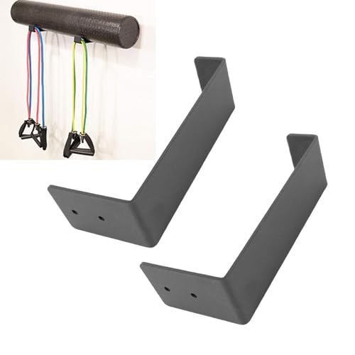 VBESTLIFE 2Pack Wall Yoga Mat Storage Rack, Yoga Mat Holder Wall Mount for Foam Rollers, Resistance Bands, Fitness Accessories, Home Gym Organizer
