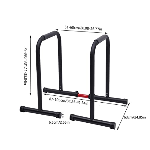Functional Heavy Duty Dip Stands, Adjustable Parallel Bars for Home Workout, Parallel Bars Workout Exercise Equalizer Bars Fitness, 440LBS Load Capacity