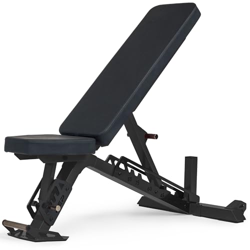 Rep Nighthawk Adjustable Weight Bench | Home Gym Incline Decline Flat Workout Bench | Heavy Duty Fitness and Strength Training Equipment | Foldable Space Saving Design