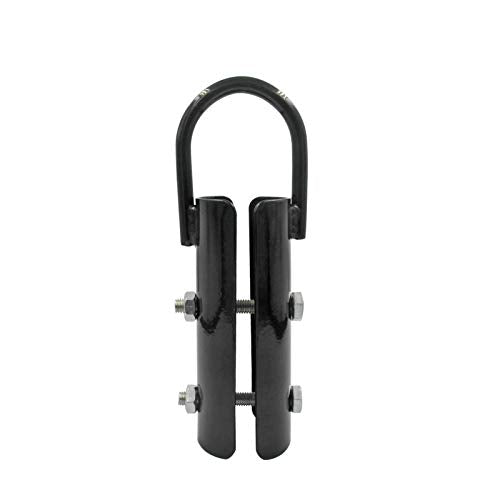 2.0” Climbing Rope Clamp，Rope Climb Workout Rig Attachment Hook Rope BR-Clasp Garage Gym Fitness Equipment with Carabiner Eyehook Strength Training Home Indoor Safety - color: 2.0" 1 PC Black