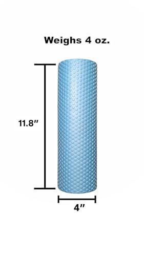 11.8 Inch Medium Density Foam Massage Roller - Light Blue Trigger Point Massage Roller for Deep Tissue Excercise, Massage and Recovery by GolgiStim