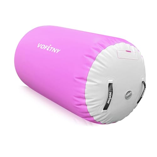 VOFiTNY Gymnastics Air Barrel Tumbling Equipment Back Handspring Trainer - color: Hotpink No Pump, size: 4'L x 2.5'D