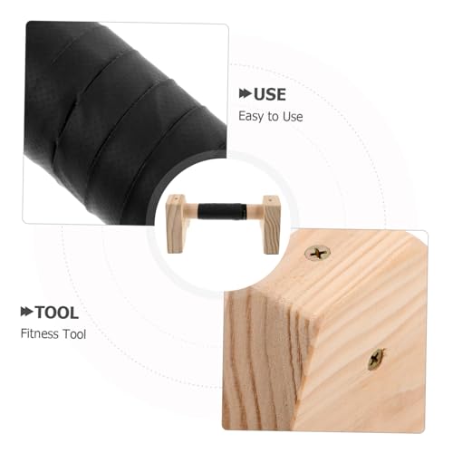 Yardwe 2pcs Wooden Parallettes Bars - Handles for Calisthenics and Strength Training Support Stands for Home Gym Suitable for Men and Women