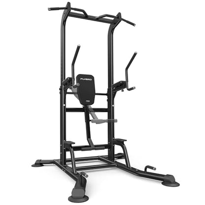 FLYBIRD Heavy Duty Power Tower, Light Commercial Grade Steel Frame, 800 LBS Weight Capacity, Multi-Function Pull Up Bar & Dip Station with Assisted Leg Raise, Home Gym Gear for Back and Core Workout