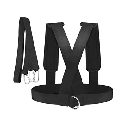 Sled Harness Tire Pulling Speed Resistance Power Belt Adjustable Weight Trainer with Pull Strap, sled pulling harness, STANDARD, ordinary