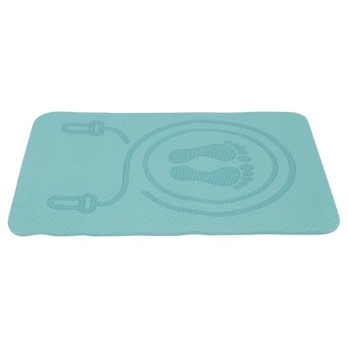 Wakauto Tpe Non-slip Jump Rope Mat Thick Cushioned Portable Workout Pad for Indoor Exercise Shock Absorbing Household Rope Mat with High Elasticity and Floor Protection
